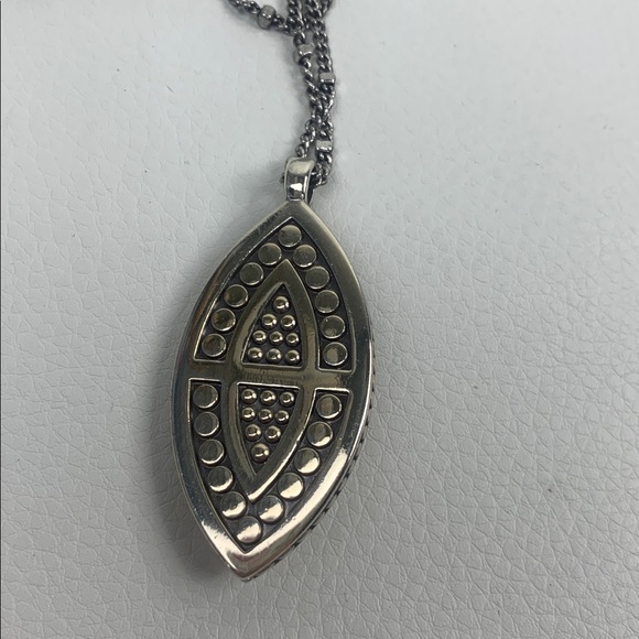 Brighton Silver Marquise Pendant Necklace New NWT - Picture 5 of 12